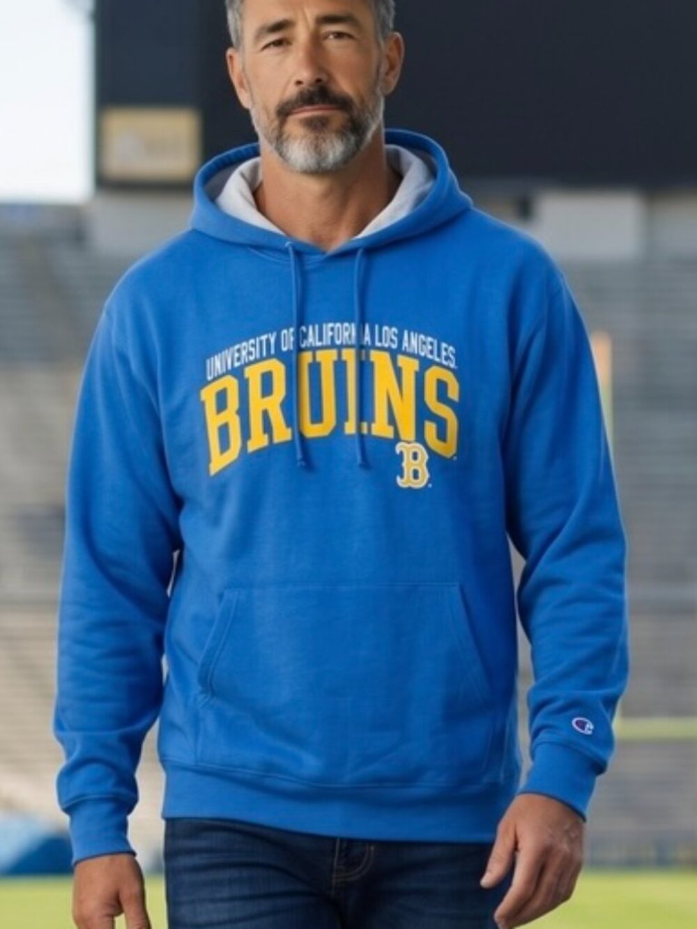 NEW UCLA Bruins Men’s Hoodie Size 2XL‎ Blue Fleece Champion Sweatshirt Logo NWT